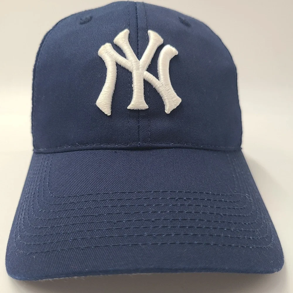 Youth New York Yankees Hat Adjustable Outdoor Cap Blue White MLB Baseball Logo